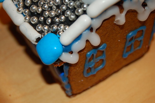 Blue disco gingerbread house by Charlotta