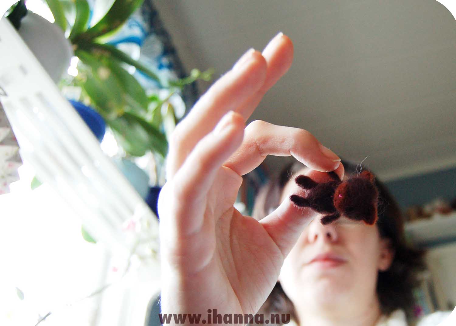 Me & tiny felted teddy (Photo Copyright Hanna Andersson)