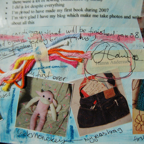 Craft rapport 2007 - detail in art journal by iHanna (Photo copyright Hanna Andersson)