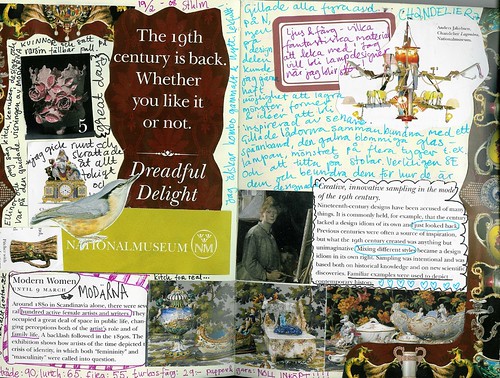 Nationalmuseum visit documented in my diary with a diary collage 2008 (Copyright H. Andersson)