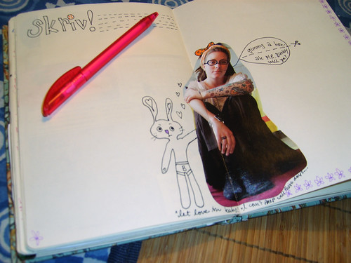 In my diary a collage and some doodles ready to write 2008 (Copyright H. Andersson)