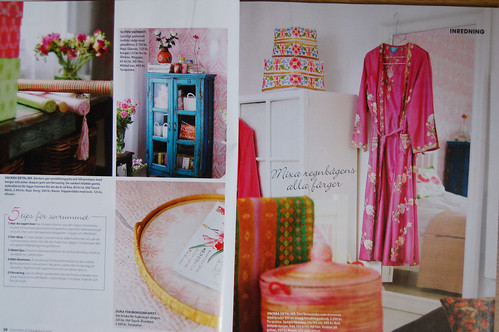 Magazine layout inspiration: a pink bedroom