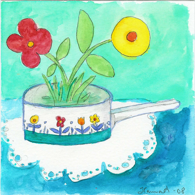 Daily Art Card drawing by iHanna, Copyright Hanna Andersson
