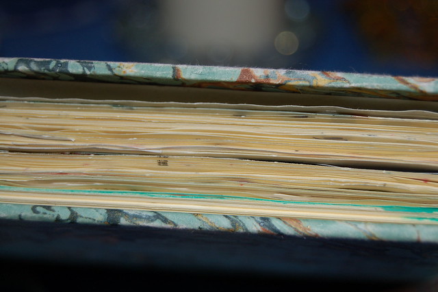 Almost full notebook that I made (Copyright Hanna Andersson)