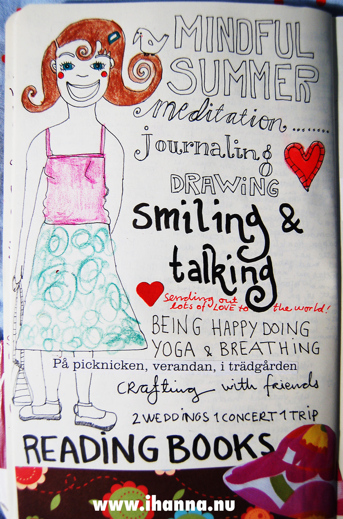 Moleskine diary page by iHanna - Summer Meditation on a page 2008