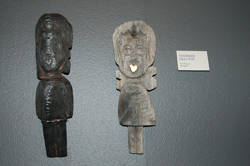 Wood figures at the exhibition at Nordiska museet Stockholm Sweden 2008 (Photo copyright Hanna Andersson)