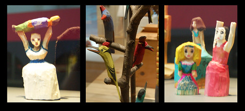 Carved wooden figures at the exhibition at the exhibition at Nordiska museet  Stockholm Sweden 2008 (Photo copyright Hanna Andersson)