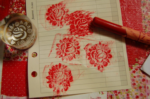 Wax rubbings using cheap crayons to experiment with (Copyright Hanna Andersson)
