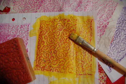 Wax rubbings using cheap crayons to experiment with (Copyright Hanna Andersson)