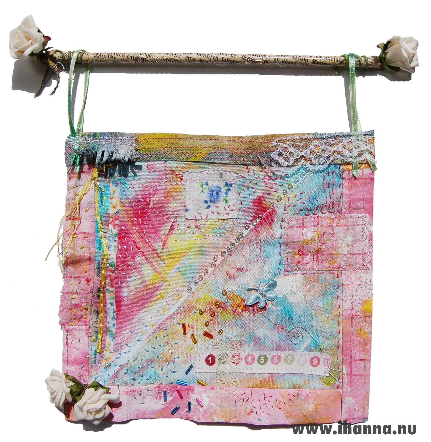 Textile art piece experiments on Summer Quilt II (2) made by iHanna (Copyright Hanna Andersson)