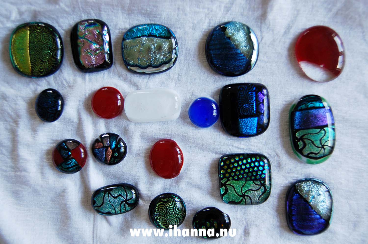 Glass fusing pieces after the kiln (Photo Copyright Hanna Andersson)