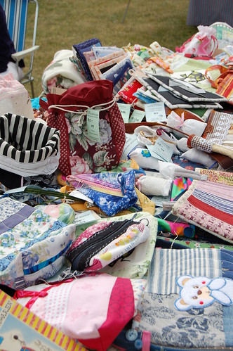 Mom's creativity of quilted and sewn items for sale (Photo copyright Hanna Andersson) #momcraft