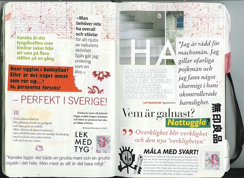 Diary collage / September collage (Copyright Hanna Andersson)