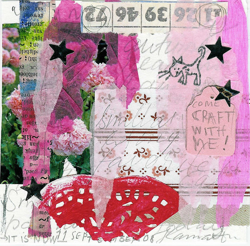 Daily art card by iHanna made 2008-09-11 pink pink pink (Copyright H. Andersson)