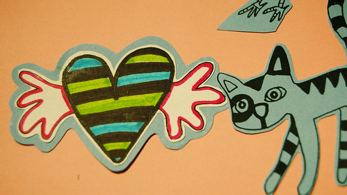 Drawings by iHanna cut out to use as stickers