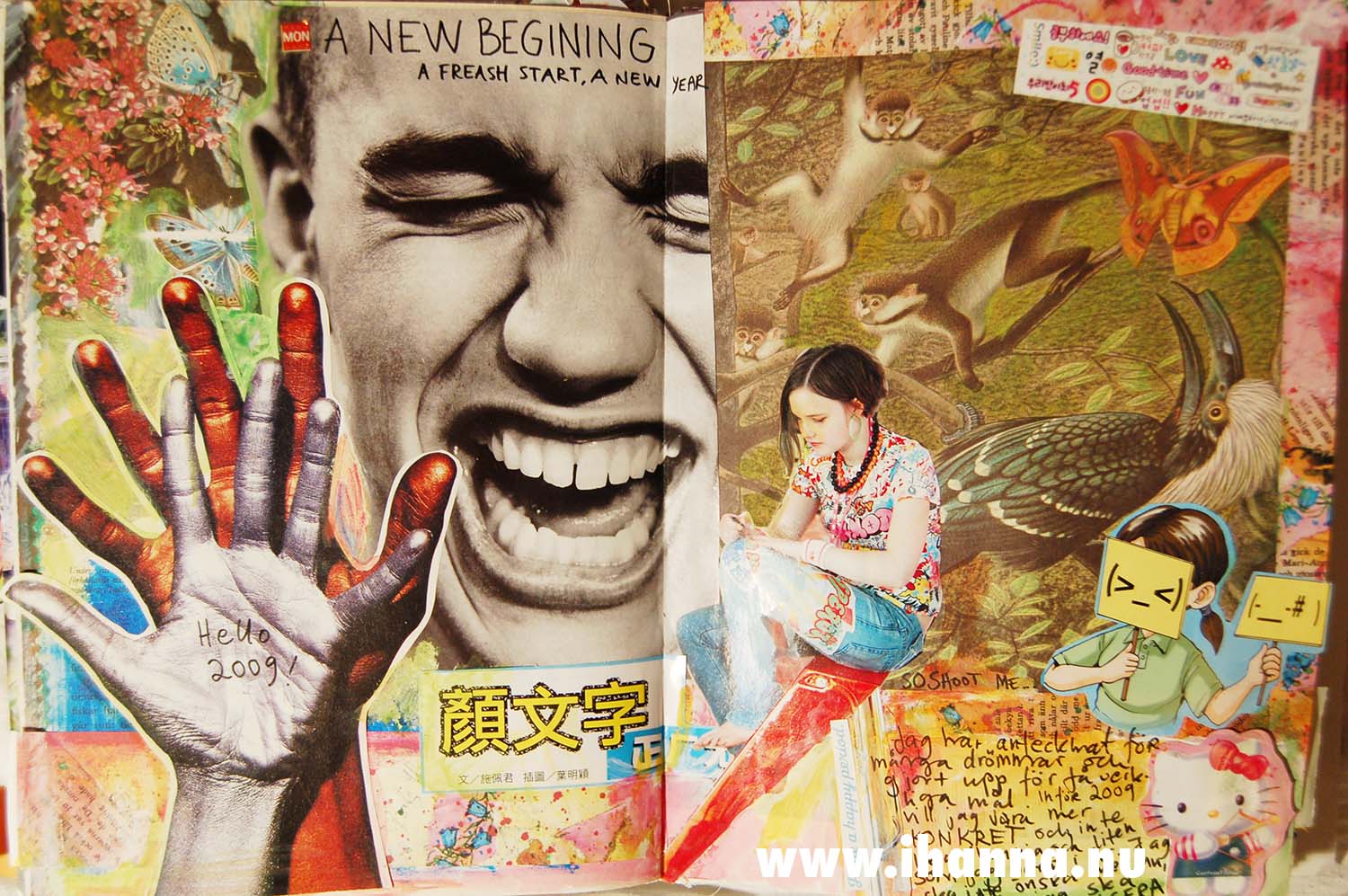 Art journal page for the new year and New beginnings by iHanna