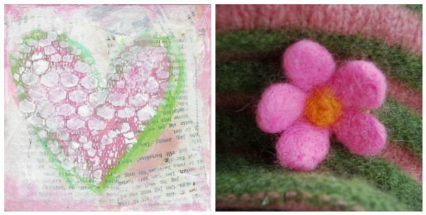 Collage of pink and green my favorite colors by iHanna (Copyright Hanna Andersson)