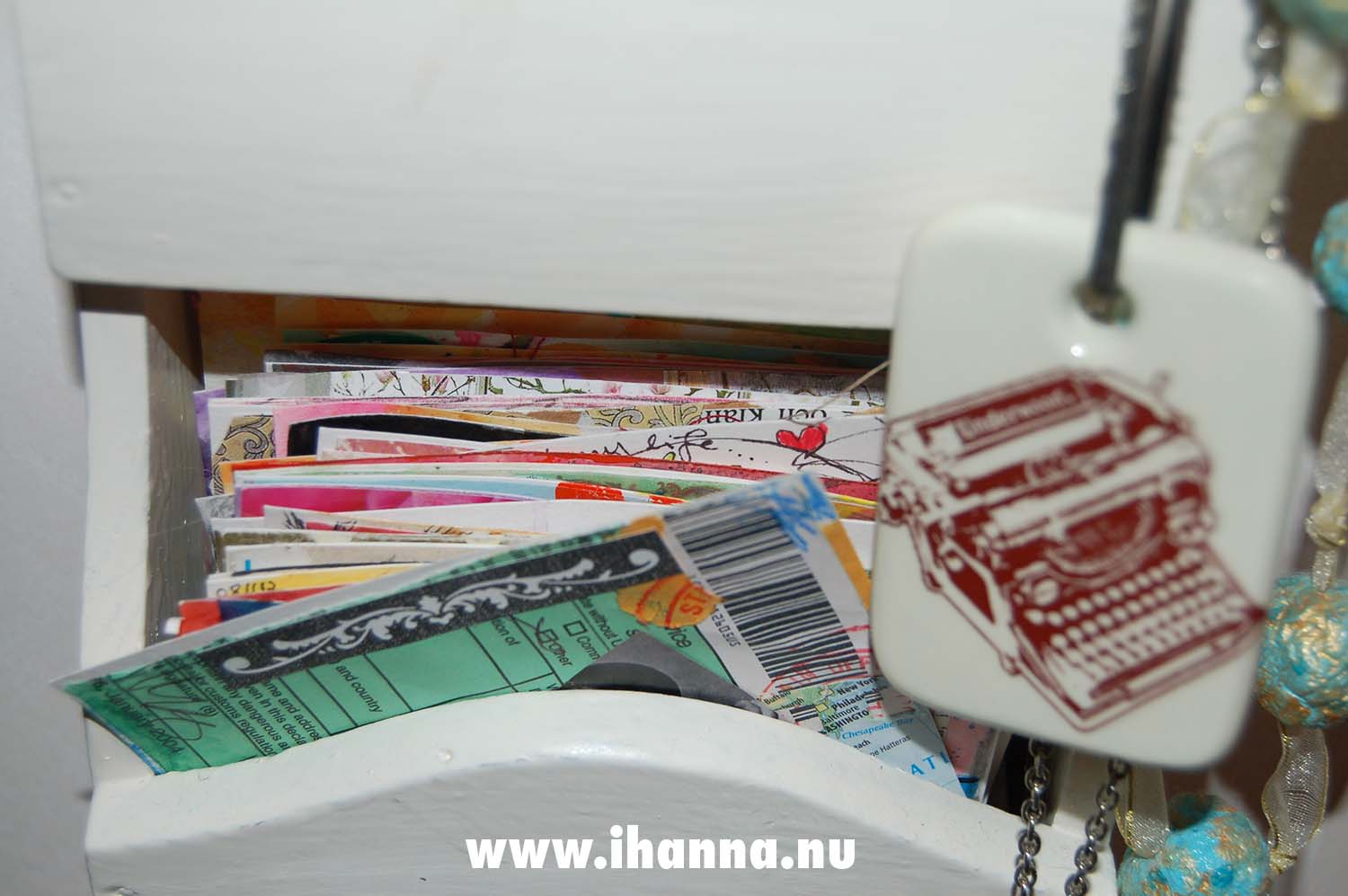 Daily Art Cards storage on the wall (Copyright Hanna Andersson)