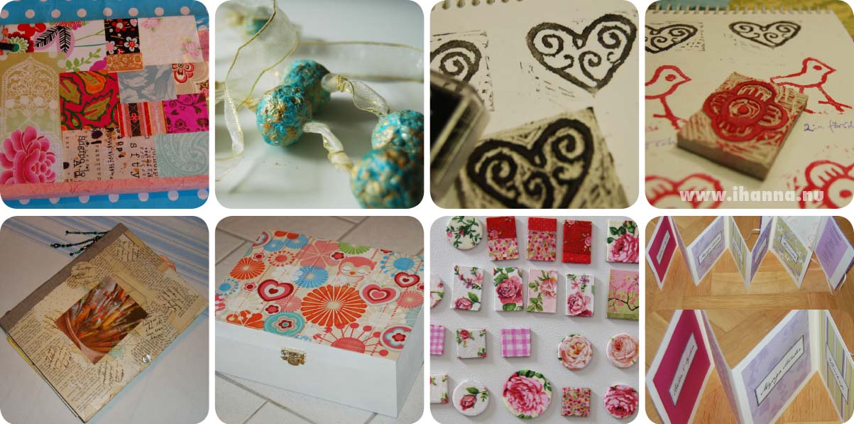 Paper crafts and book binding created during 2008 (Copyright Hanna Andersson)