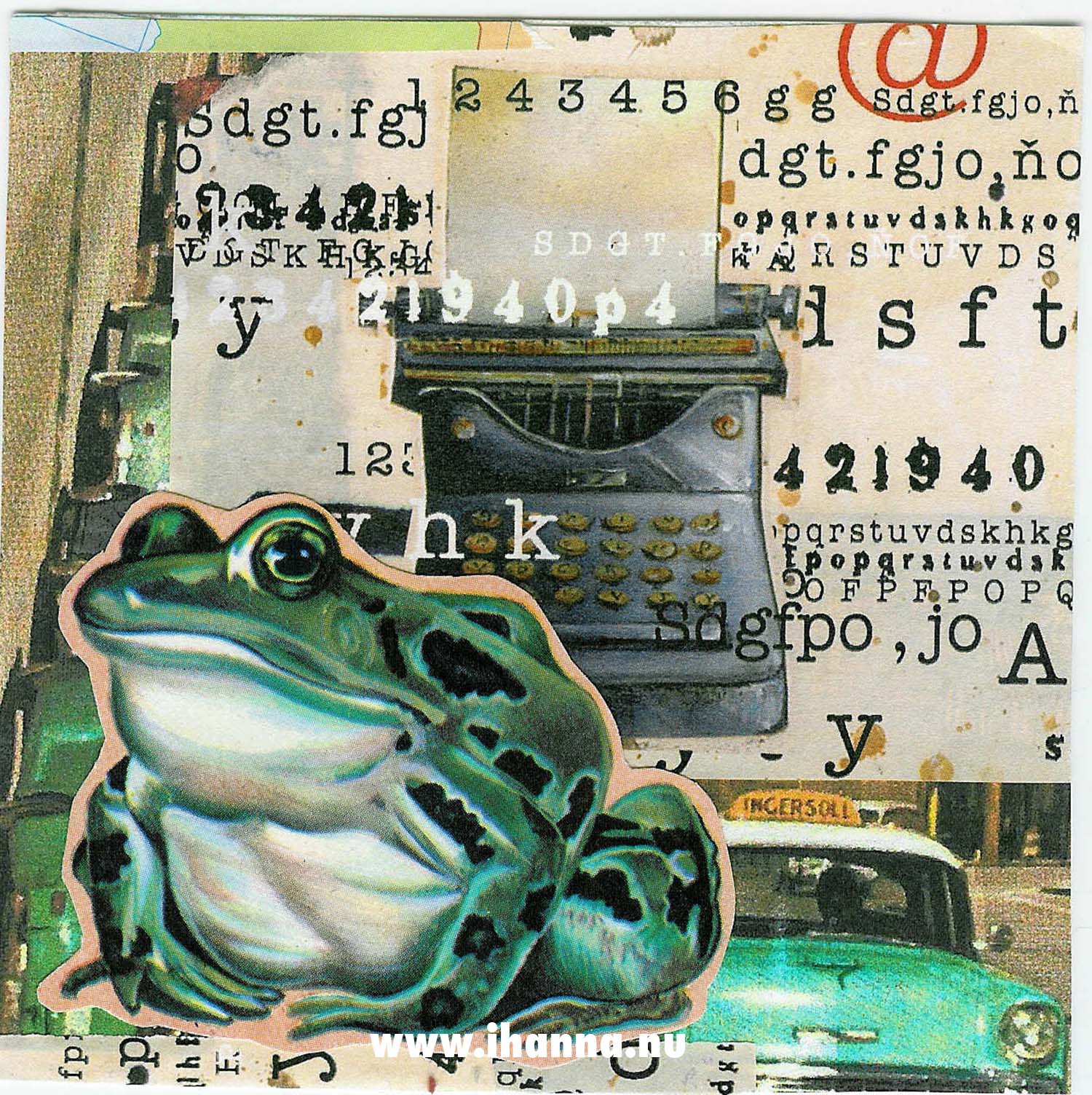 Daily Art Card project made 30th of December 2008 by iHanna: Writing poetry, Collage (Copyright Hanna Andersson)