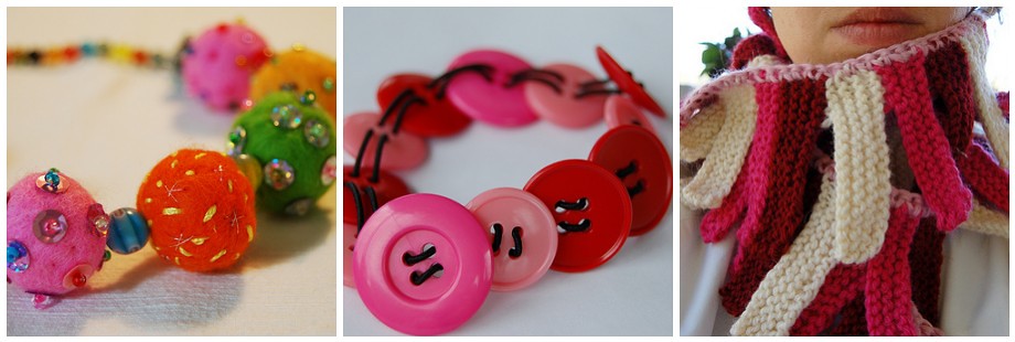 Photo collage of three items crafted by iHanna in 2009 (Copyright Hanna Andersson)