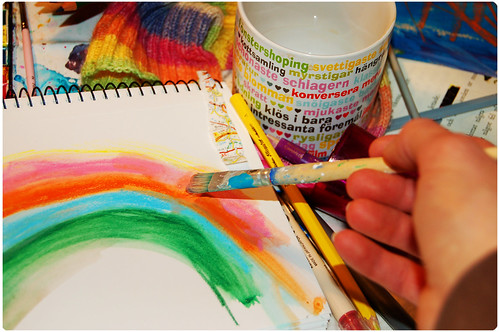 Painting a rainbow with iHanna (Photo copyright Hanna Andersson)