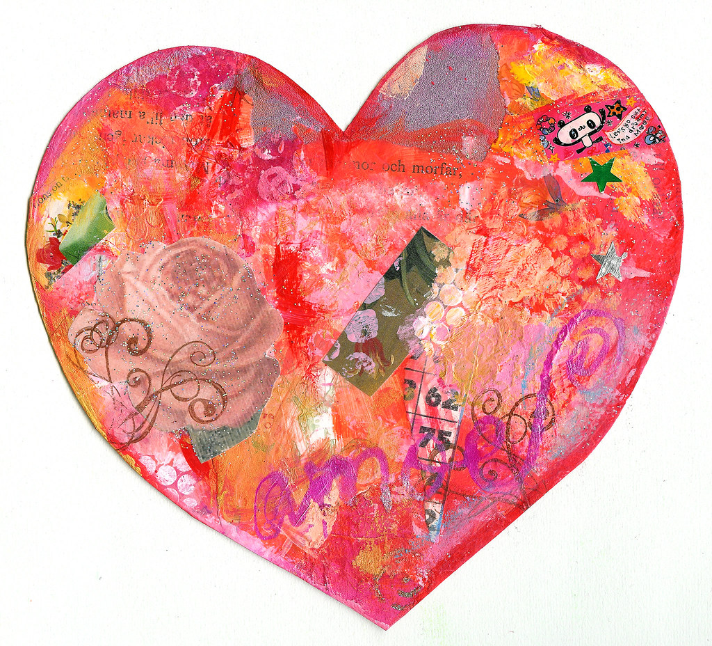 January Love heart number 2 heart shaped collage by iHanna 2009
