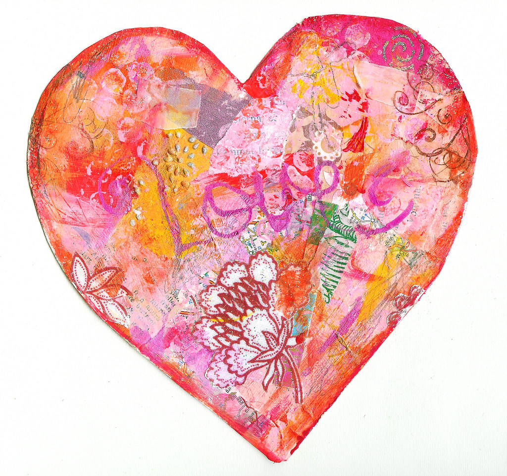 January Love heart number 3 heart shaped collage by iHanna 2009