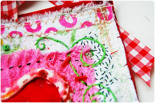 HeArt Quilt #1 (copyright Hanna Andersson) Take of your hat textile art detail by iHanna (Copyright Hanna Andersson)