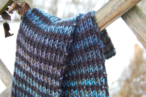 Black & blue scarf (copyright Hanna Andersson) By a simple scarf knitter Black & blue scarf by iHanna (Copyright Hanna Andersson)