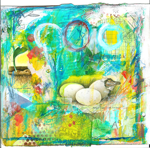 A st?r f?r alligator (copyright Hanna Andersson) Mixed media art collage by iHanna A står för alligator (Copyright Hanna Andersson)