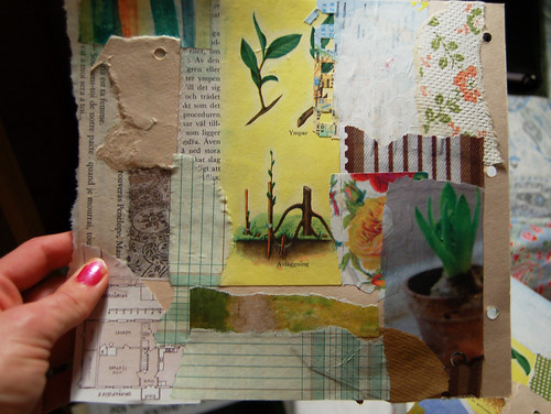 Before painting (copyright Hanna Andersson) Collage before painting process (copyright Hanna Andersson)