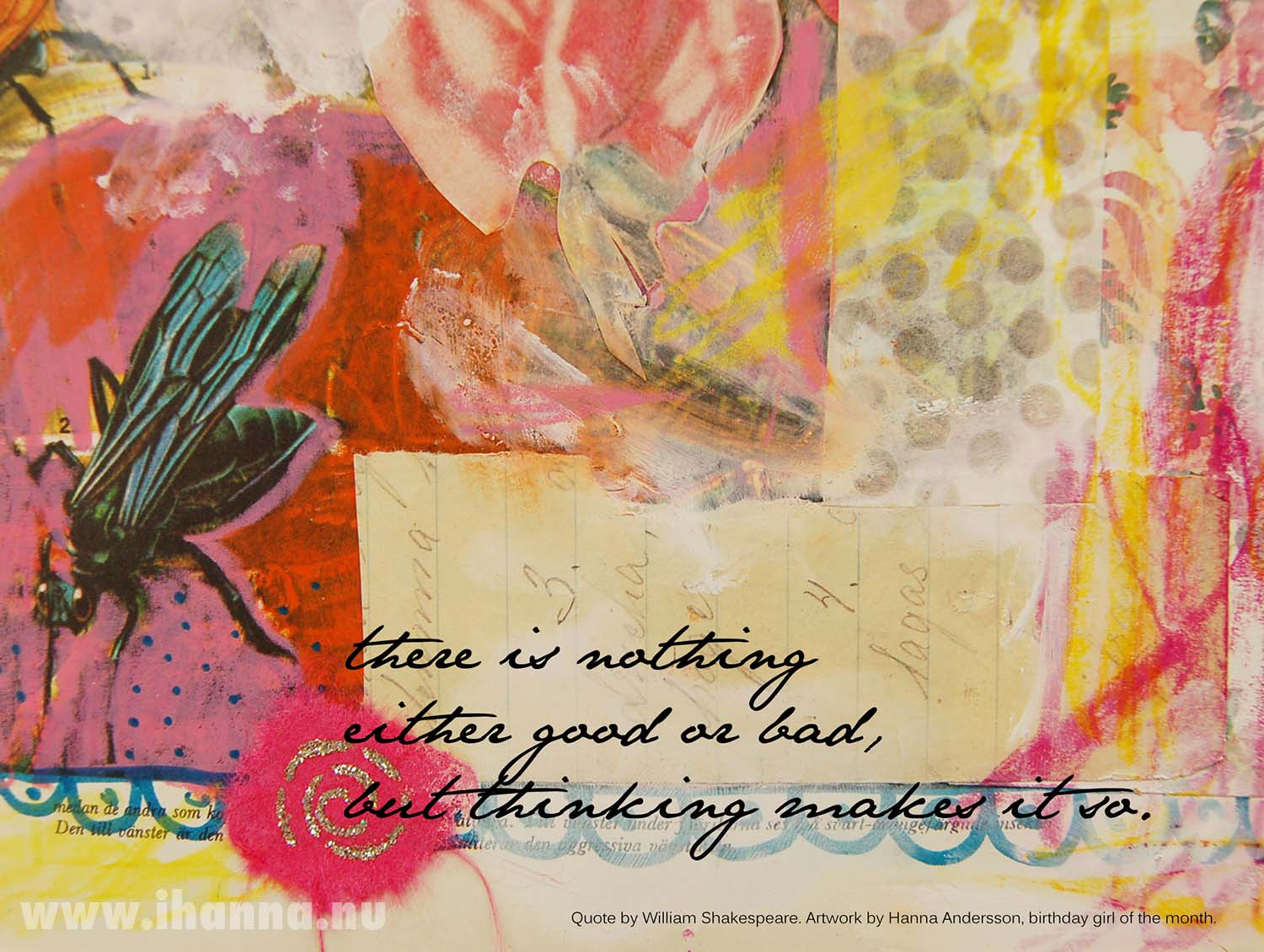 Page in iHannas Art Calendar 2009 (Copyright Hanna Andersson)