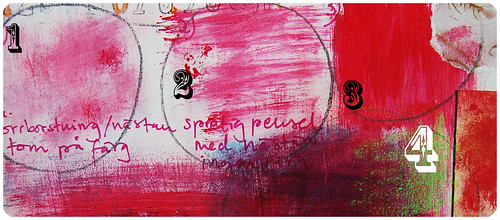 1-2-3 count the ways (copyright Hanna Andersson) 1-2-3 count the ways of dry brushing on a page in your art journal (copyright Hanna Andersson)