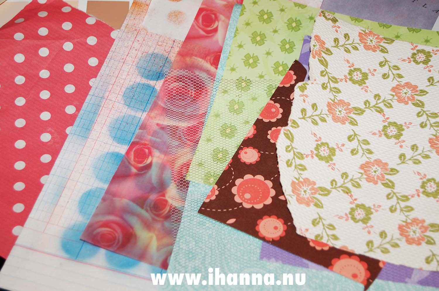 Pretty scrapbook papers for sewing papers together