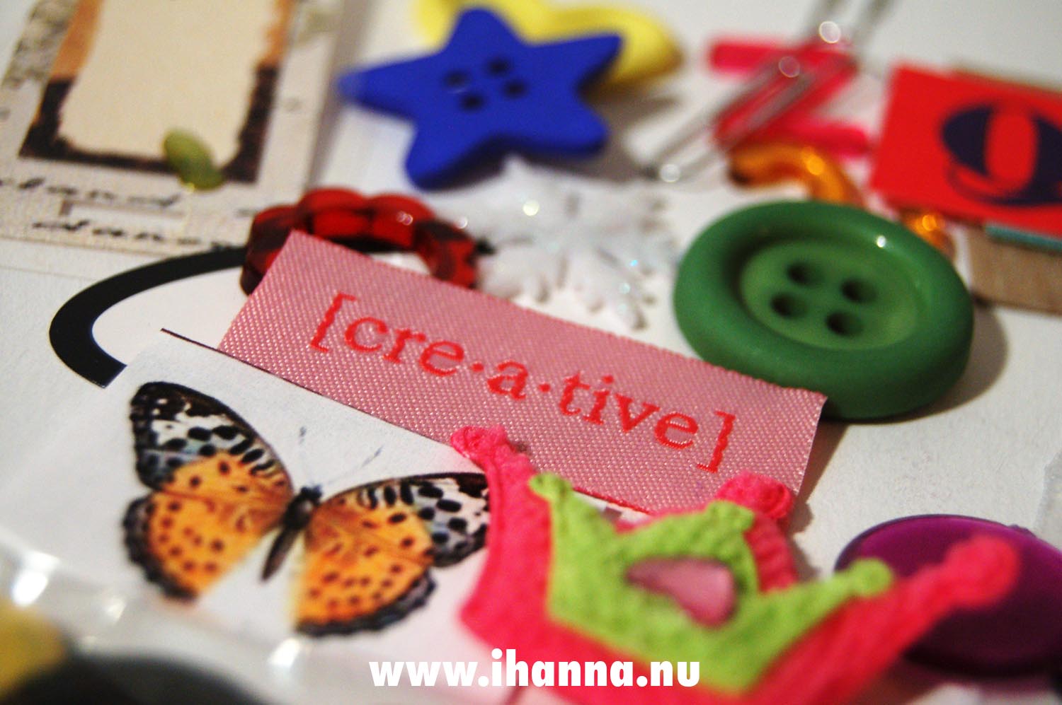 Some of the extras (stuff to play with) found inside each zine in the Zine Swap (Photo copyright Hanna Andersson)