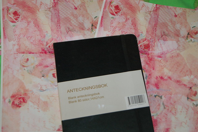 Plain black notebook cover on blank notebook (photo copyright Hanna Andersson)