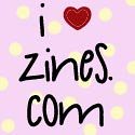 Alma Stollers i love zines zine swap button