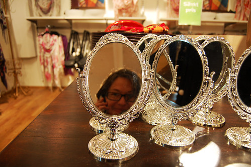 Self portrait in mirror