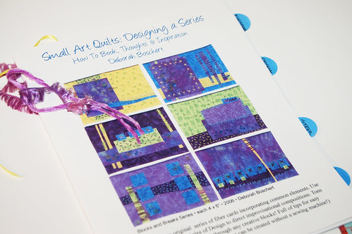 Zine by Deborah Boschert called Small Art Quilts Designing a Series