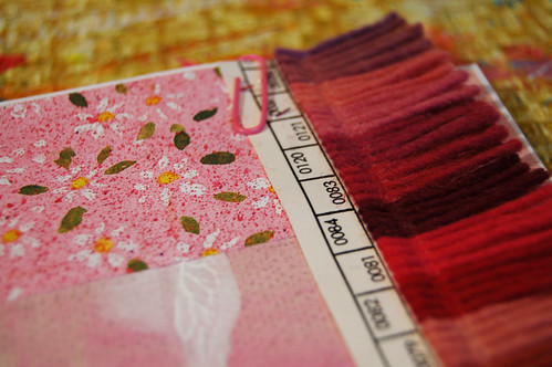 Detail of my collecting color pink - I even found a pink paper clip, hehe