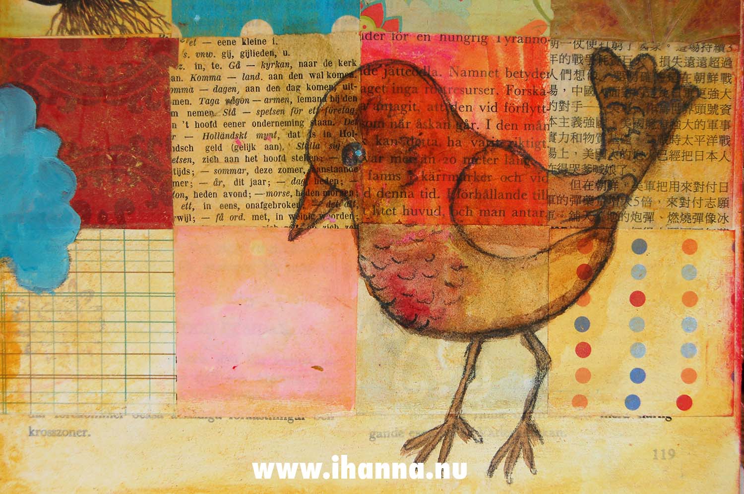 A transparent bird illustration by me (Copyright Hanna Andersson)