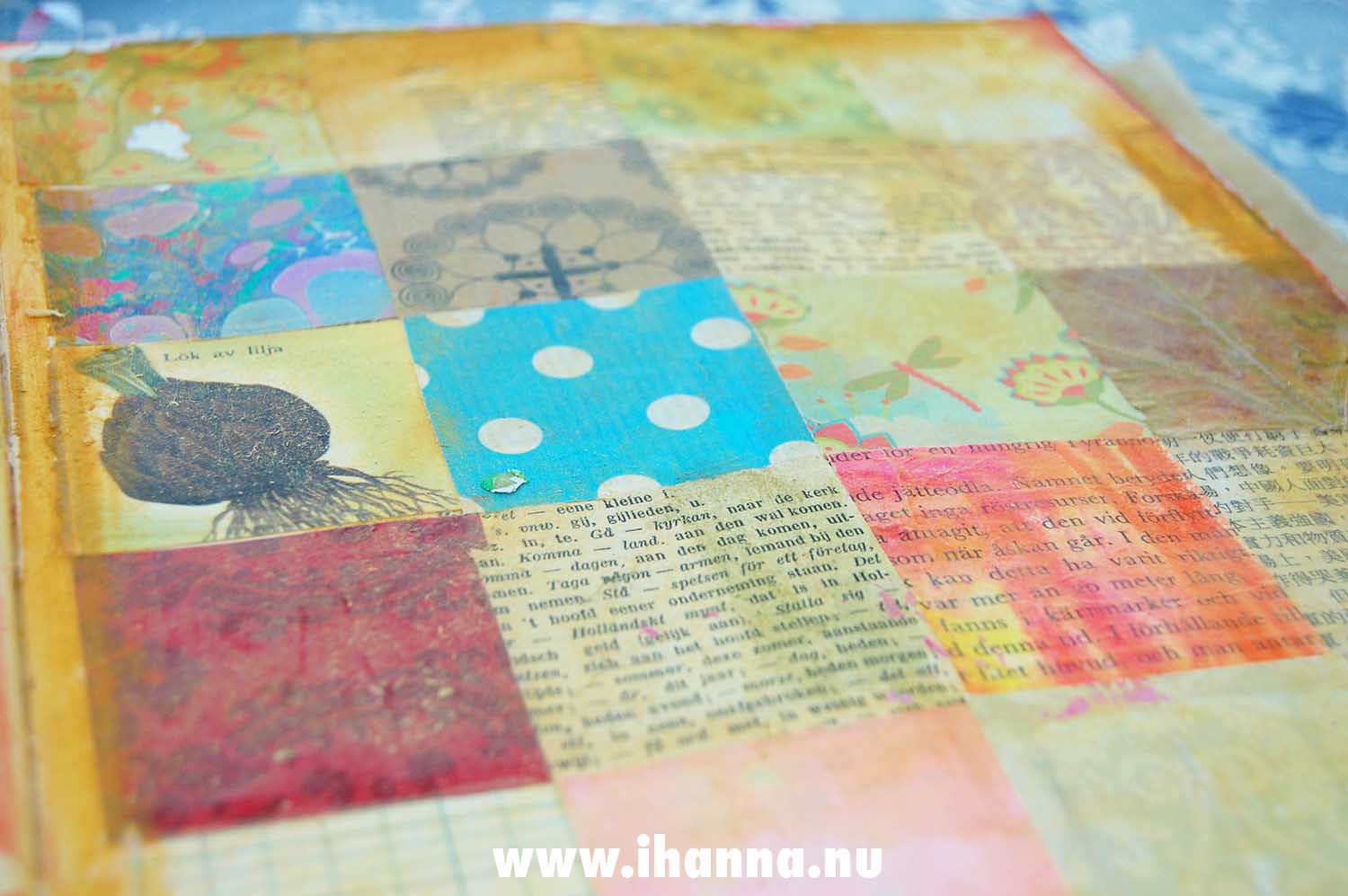 Grid close-up in art journal (Copyright Hanna Andersson)