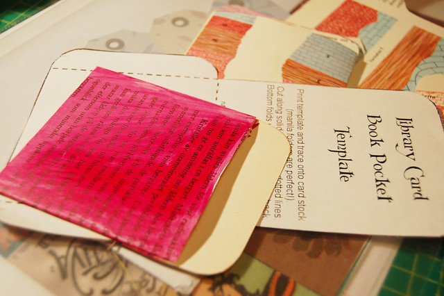 Make your own library pockets - ideas and tutorials by iHanna
