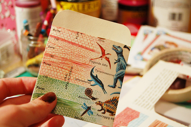 My own library pocket - with dinosaurs by iHanna (Photo copyright Hanna Andersson)
