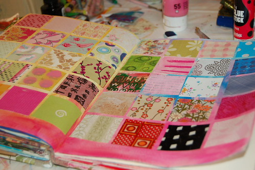 Grid of pretty papers  - grid sampler   in art journal by iHanna (Copyright Hanna Andersson) 2010