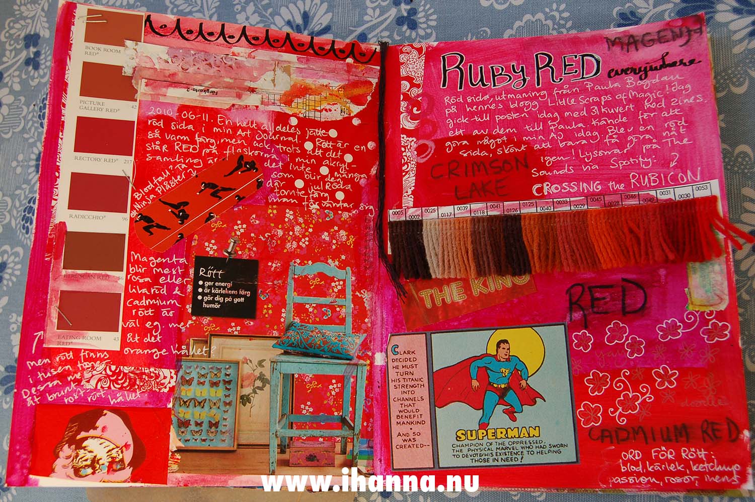 Monochromatic Ruby Red Spread (Copyright Hanna Andersson)