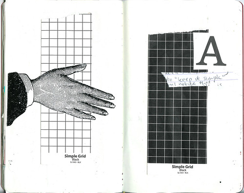 Handshake sketchbook page Sketchbook Project Grids and lines (Copyright Hanna Andersson)