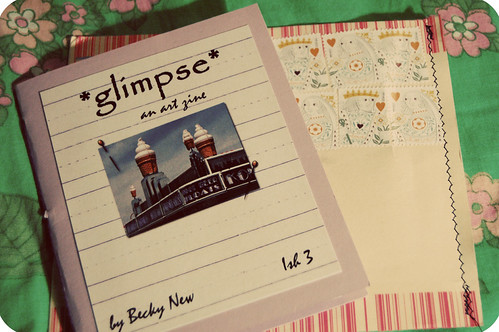 The Glimpse art zine from Becky New (Photo copyright H. Andersson) 
