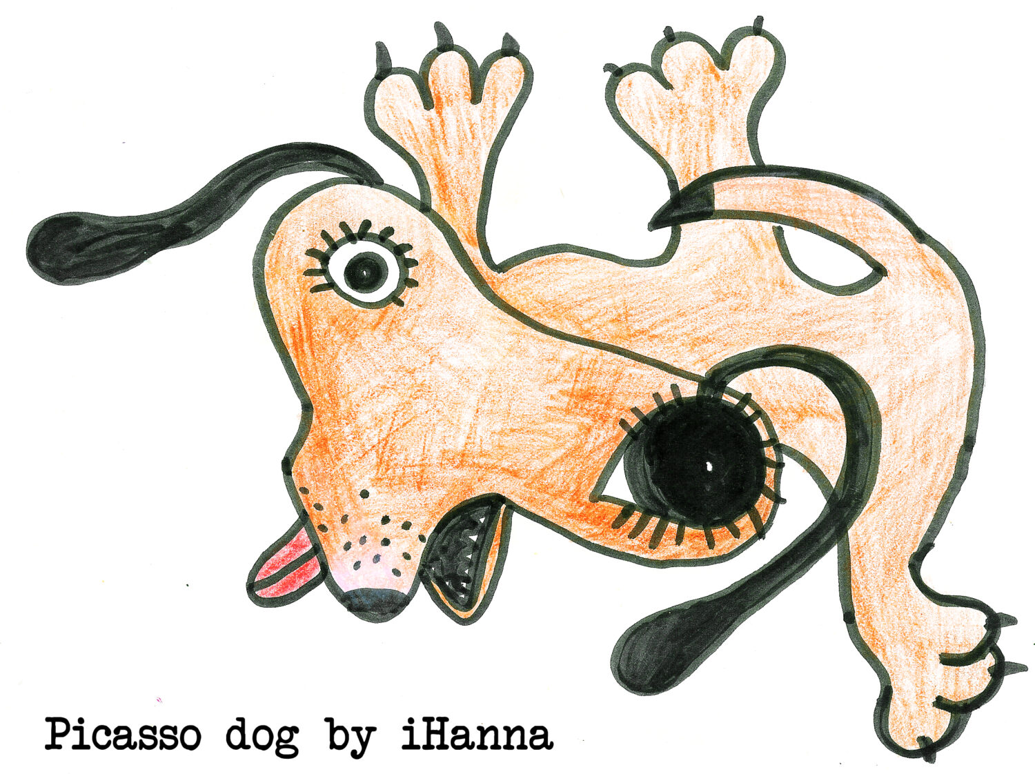 My Picasso dog doodle (Copyright Hanna Andersson)